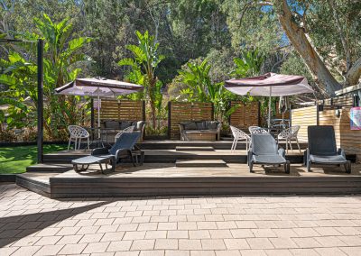 Brownhill Creek Caravan Park pool deck chairs